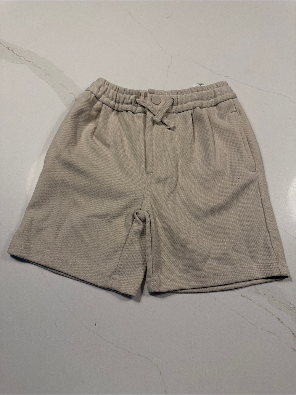 Men's Casual Drawstring Shorts in Beige